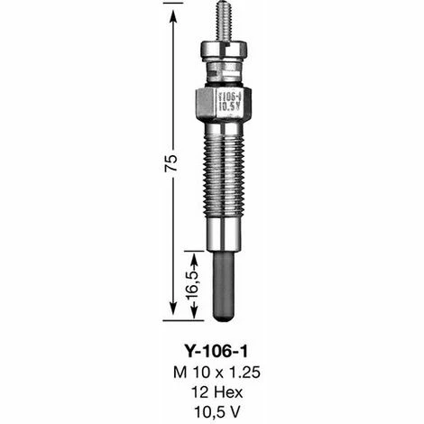 Bougie De Préchauffage NGK Y1061 3 Bougie De Préchauffage NGK Y1061