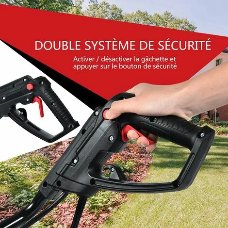 COSTWAY Motobineuse Électrique 1200W Profondeur Travail 22CM Largeur 35CM Avec Poignée Pliable Roues Réglables 4 Lames 5 COSTWAY Motobineuse Électrique 1200W Profondeur Travail 22CM Largeur 35CM Avec Poignée Pliable Roues Réglables 4 Lames – Image 3