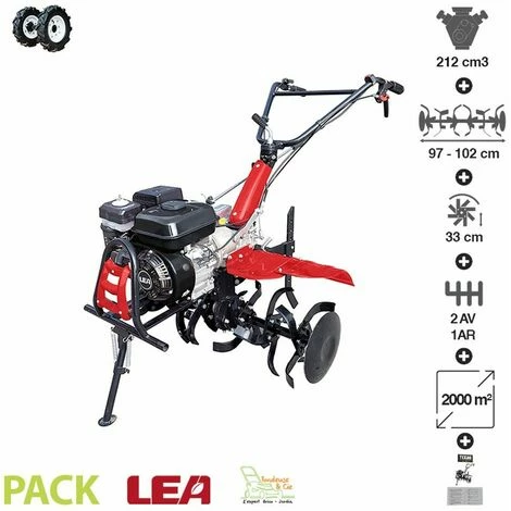 DUNSCH Motoculteur Thermique Avec Roues Pneumatiques Travail 102cm Vitesses 2AV-1AR LEA LE42212-97W21 3 DUNSCH Motoculteur Thermique Avec Roues Pneumatiques Travail 102cm Vitesses 2AV-1AR LEA LE42212-97W21