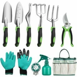 Cisea Ensemble D'outils De Jardin, Outils De Jardin En Aluminium Avec Sac De Jardin, Gants De Toilettage De Jardin, Débroussailleuse, Pelle De Jardin, Cadeau De Jardin (vert) 8 Cisea Ensemble D'outils De Jardin, Outils De Jardin En Aluminium Avec Sac De Jardin, Gants De Toilettage De Jardin, Débroussailleuse, Pelle De Jardin, Cadeau De Jardin (vert) -Motoculteur et accessoire Soldes 58082516 2
