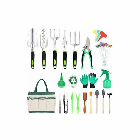 Cisea Ensemble D'outils De Jardin, Outils De Jardin En Aluminium Avec Sac De Jardin, Gants De Toilettage De Jardin, Débroussailleuse, Pelle De Jardin, Cadeau De Jardin (vert) 5 Cisea Ensemble D'outils De Jardin, Outils De Jardin En Aluminium Avec Sac De Jardin, Gants De Toilettage De Jardin, Débroussailleuse, Pelle De Jardin, Cadeau De Jardin (vert) – Image 3