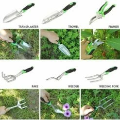 Cisea Ensemble D'outils De Jardin, Outils De Jardin En Aluminium Avec Sac De Jardin, Gants De Toilettage De Jardin, Débroussailleuse, Pelle De Jardin, Cadeau De Jardin (vert) 11 Cisea Ensemble D'outils De Jardin, Outils De Jardin En Aluminium Avec Sac De Jardin, Gants De Toilettage De Jardin, Débroussailleuse, Pelle De Jardin, Cadeau De Jardin (vert) -Motoculteur et accessoire Soldes 58082516 5