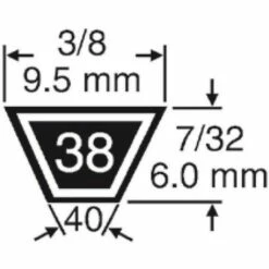 LEM SELECT Courroie Universelle Kevlar 3L280 Adaptable Noma 50307 -9,5X6