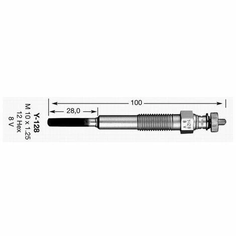 Bougie De Prechauffage NGK Y-128 3 Bougie De Prechauffage NGK Y-128