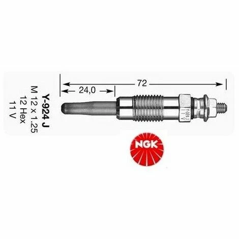 NGK Bougie De Prechauffage Y-924J DPBL2NO01 3 NGK Bougie De Prechauffage Y-924J DPBL2NO01